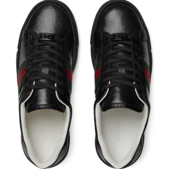 Gucci Ace Web Striped Sneakers - Picture 2 of 7